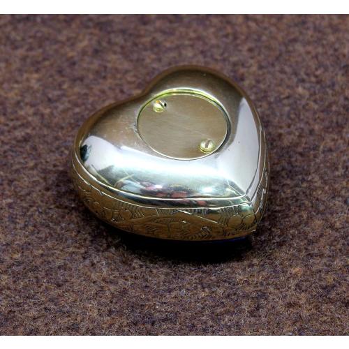 eSplanade Brass Mini Cremation Urn Heart-Shaped Keepsake Memorial Jar Pot Container | Small Urn for Funeral Ashes Burial | Stone Textured Keepsake with Stand | Blue - 2.75 Inches