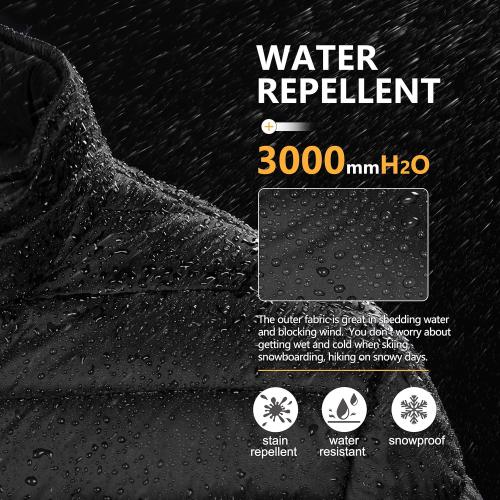 Outdoor Ventures Men's Lightweight Packable Puffer Winter Jacket Insulated Puffy Coat for Snow Ski Hiking Travel (4XL)