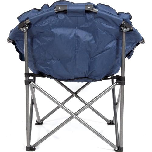 MacSports C932S-130, Blue Padded Cushion Outdoor Folding Lounge Patio Club Chair