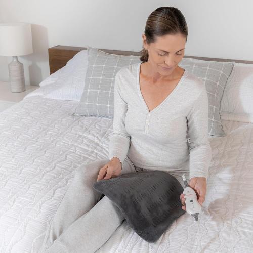 Sunbeam Premium Sunbeam Heating Pad with Compact Storage, Standard Size, Gray