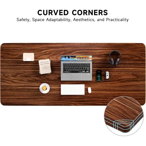 BIZUM Whole-Piece Particle Board Table Top Wood Countertop for Standing Desk DIY, 63x28x1 Inch Walnut Desk Top