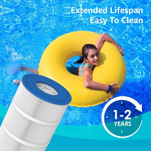 AQUA CREST Pool Filter Replacement for Pentair® CCP420, PCC105-PAK4, Unicel® R173576, C-7471, 178584, Filbur® FC-1977, Clean and Clear Plus 420, L x OD: 26x7, 4X105 sq.ft, 4 Pack