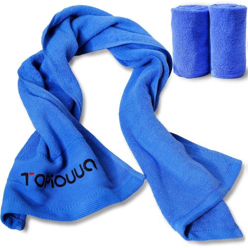 Unisex Sports Towels (Set of 2) Upgraded Version- Ultra-Soft, 100% Cotton Sweat-Absorbing Towels Ideal for Workouts, Workout Towels，Gym Towels Sessions, & Hiking Trips!