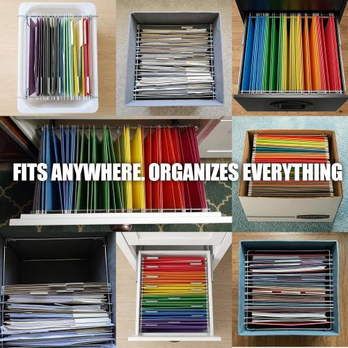 Officemate Plastic Hanging File Folder Frame, 18 Inch, Letter and Legal Size. 1 Set (91961)