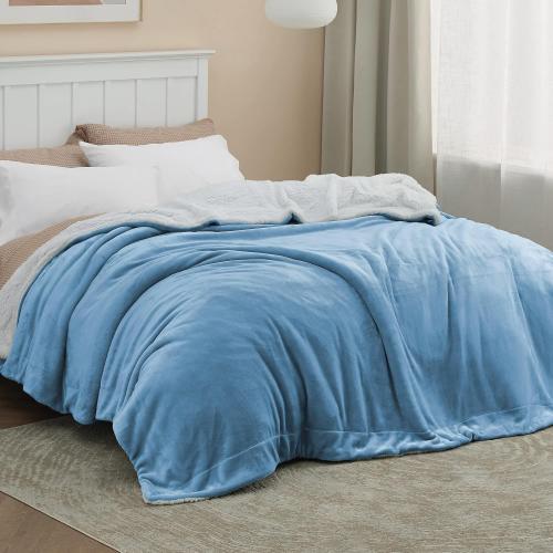 GentleSoft Sherpa FleeceNon-Heated, Thick and Warm Throw for Women and Men, Soft Fuzzy Plush
