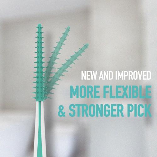 Dr. Emma Soft Rubberized Dental Picks Mint Brush Picks, 100 Count (1 Packs, Mint)