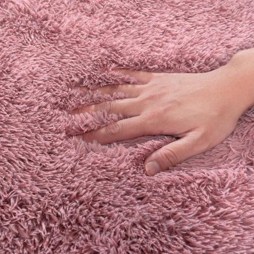 Rugs for Living Room 8x10, Soft Shaggy Modern Shag Area Rug for Bedroom, Upgrade Non-Slip Plush Fluffy Carpet for Kids Boys Girls Room Home Decor Aesthetic, Blush