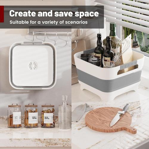 Wash Basin for Baby Bottles, Foldable, Versatile Wash Tub for Kitchen, RV, Outdoor Camping Sink, Sturdy & Easy to Clean