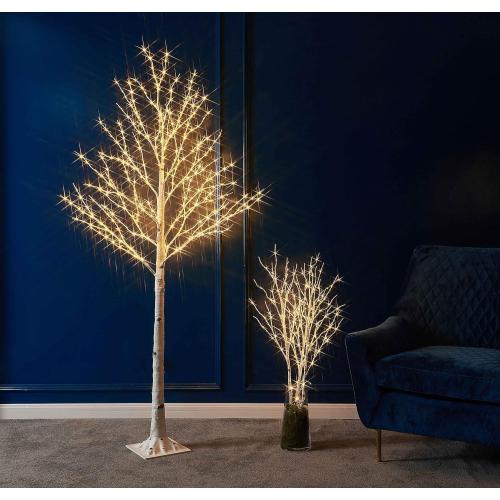 LITBLOOM Lighted Twig Birch Tree with Fairy Lights 6FT 330 LED for Indoor Outdoor Home and Christmas Holiday Decoration
