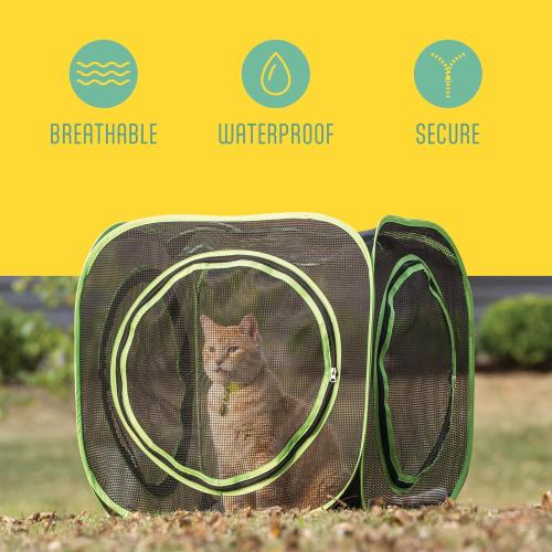 Black and Green Kitty City Large Outdoor Play Cube