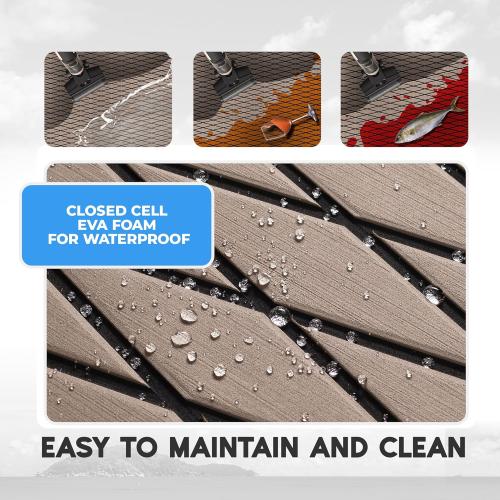 FOCEAN Boat Flooring EVA Foam Boat Decking Self-Adhesive Marine Mat for Motorboats Jon Boats Kayak Bass Boat Garden Floor