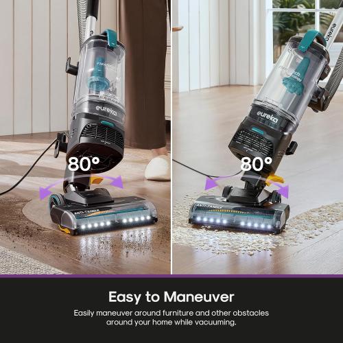 Eureka FlexReach Plus Bagless Upright Vacuum Cleaner for Home,Pet Vacuum for Carpet and Hard Floor, Lift-Up Vacuum with Flooring Type Sensor, HEPA Filter,Anti-Tangle, ‼️color is blue it’s medium dirt needs cleaning ‼️