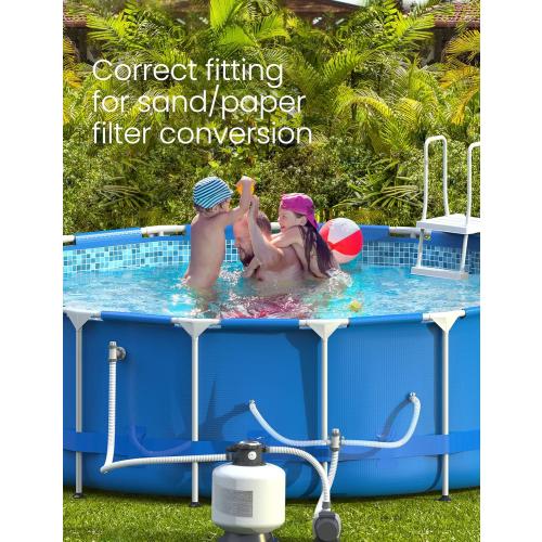 Split Swimming Pool Hose Plunger Valve, 2 in 1 Hose Plunger Valve Swimming Pool Part for Filter Circulation System