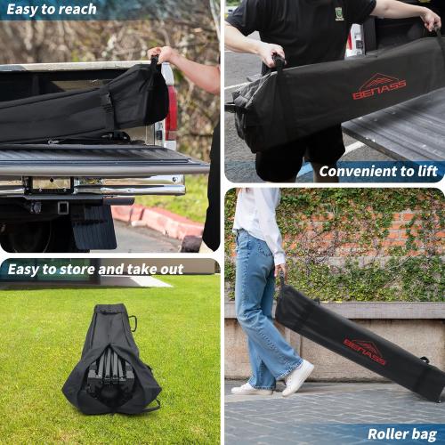 10x10 Pop Up Canopy with Sidewalls, Easy Up Canopy Tent, Heavy Duty Tents for Parties, One Person Set Up Event Tent, White