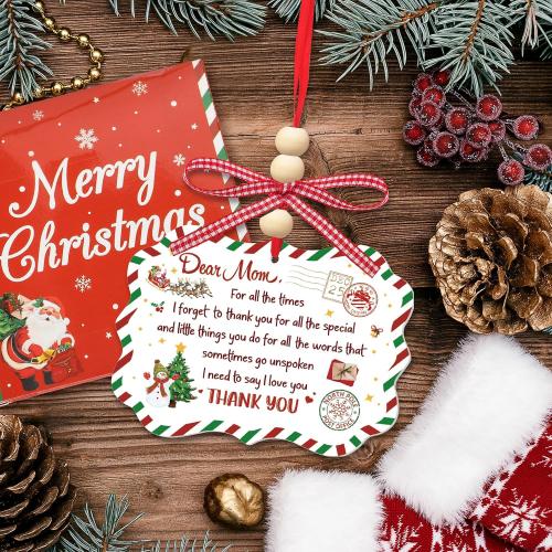 Gifts for Mom from Daughter and Son, to My Mom Gift, Keepsake Christmas Ornaments for Mom Stepmom Grandma, Mom Ornaments 2024 Thank You Appreciation Mom Gifts, Christmas Mothers Day Birthday Gift