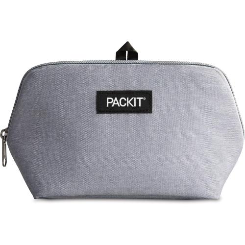 PackIt® Freezable Snack Bag, Gray Fog, Built with ECOFREEZE® Technology, Foldable, Reusable, Zip Closure, Designed For Keeping Snakcs Fresh On the Go, and Adults of all Ages