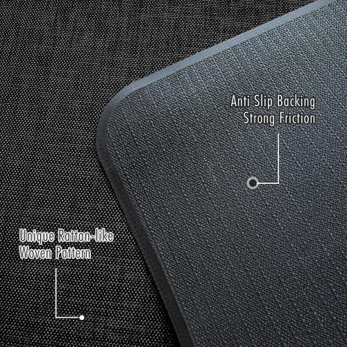 Wansimoo Office Chair Mat for Hardwood and Tile Floor, 36x55 Floor Mat, Heavy Duty Computer Gaming Chair Mat, Anti-Slip, Non- Curve, Desk Chair Mat,Floor Protector for Home Office(Black)
