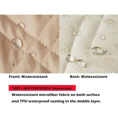 Ameritex Waterproof Nonslip Recliner Cover Stay in Place, Dog Chair Cover Furniture Protector, Ideal Recliner Slipcovers for Pets and Kids (Beige, 23)