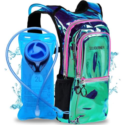 Sojourner Hydration Pack, Hydration Backpack -, Festival Essential - Rave Hydration Pack Hydropack Hydro for Hiking, Running, Biking, Festival Gear