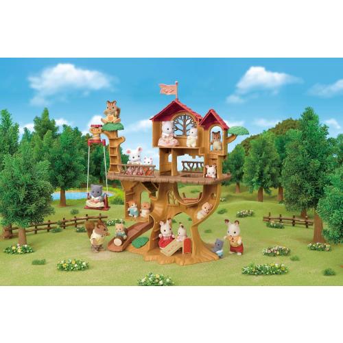 Calico Critters Adventure Treehouse Gift Set, Collectible Dollhouse, Figure and Accessories