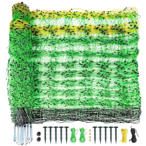 Electric Fence Netting -  Portable Movable Livestock Nets Mesh for Goats, Sheep, Hogs, Dog, All-Purpose Electric Fencing for Backyards, Homesteaders, Farms Ranches, and Gardens
