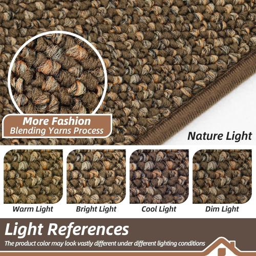 BEQHAUSE Kitchen Rugs 32x48, Non-Slip Kitchen Mats for Floor, Super Absorbent and Stain Resistant Kitchen Rugs, Machine Washable Rugs for Kitchen, Hallway, Laundry & Sink, Brown