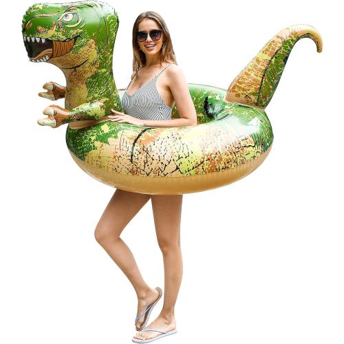 FindUWill 62'' Dinosaur Pool Floats, Inflatable Pool Floaties Swimming Rings Tube Pool Float Summer Beach Toys for Adults and Kids