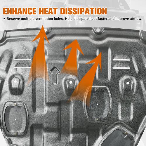 PTNHZ Manganese Steel Front Engine Guard Mud Flap w/Screws & Mounting Hardware | Splash Shield Guard Under Car Compatible with 2021 2022 2023 2024 2025 KIA K5