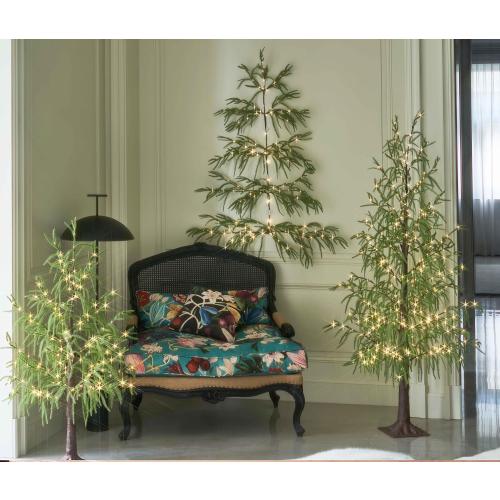 Hairui Lighted Christmas Norfolk Pine Tree 416 LED Fairy Lights 6FT Plug in, Faux Pine Tree Lights for Indoor Outdoor Home Holiday Decoration