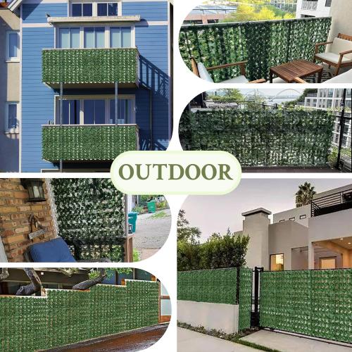 Artificial Ivy Privacy Fence Wall Screen,40X120 in UV-Anti Faux Greenery Backdrop Ivy Vine Leaf Hedges Fence Panels for Patio, Balcony, Garden, Backyard Indoor Outdoor Green Wall Decor