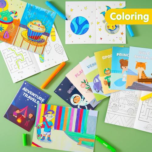 JOYIN 24 Pack Coloring Books for Kids Ages 4-8, Bulk Mini Coloring Book for Party Favors, Goodie Bags Stuffers for Kids | Birthday Party Gifts | Classroom Travel Activity | Stocking Stuffers
