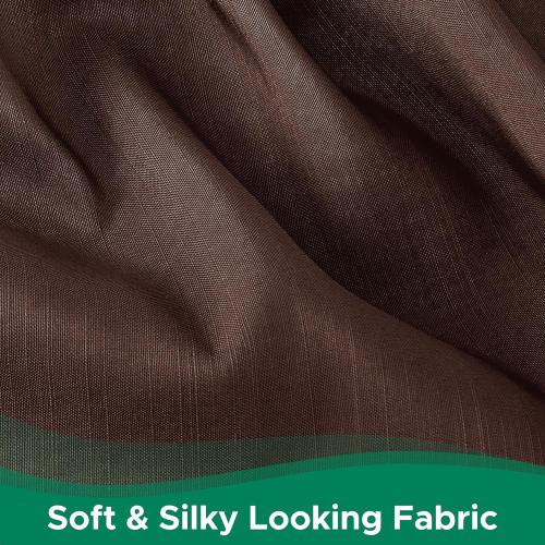 Biscaynebay Wrap Around Bed Skirts for Queen Beds 17 Long Drop, Brown*** Adjustable Elastic Dust Ruffles Easy Fit Wrinkle & Fade Resistant Silky Luxurious Fabric Solid Machine Washable Queen size