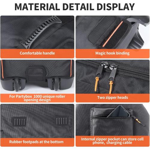 Speaker Bag Travel Case Replacement for JBL Party Box Series, Portable Carry Tote Bag Backpack for JBL Speaker (For partybox 1000) (Color: Camo)