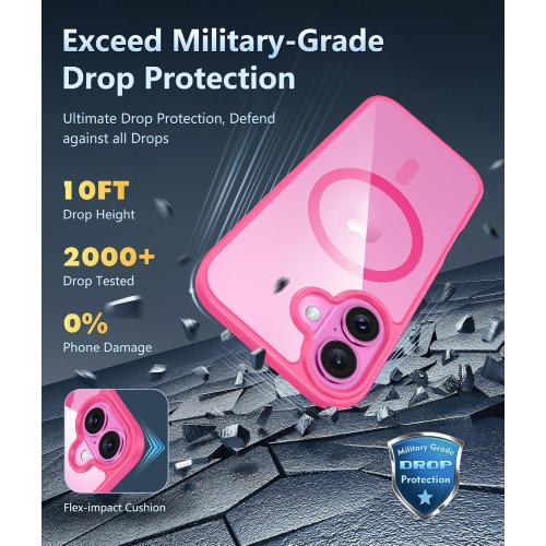 FNTCASE for iPhone 16 Phone Case Compatible with Magsafe Clear Phonecase