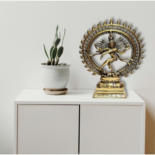 eSplanade Brass Natraj Statue Idol Sculpture Shiva - Nataraj The Lord of Dance Natrajan (17 Inches Big Size)