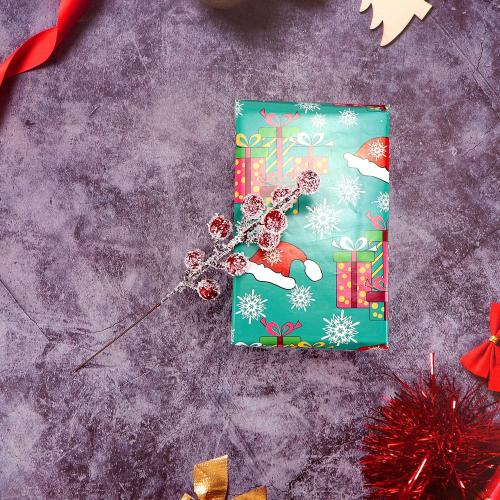 24Pcs Artificial Berry Picks Snow Sprays Christmas Frosted Holly Berry Stems Twigs Winter Branches for Christmas Tree Fillers Decor Holiday Arrangement Wreaths Garland Crafts DIY Ornaments (Red)