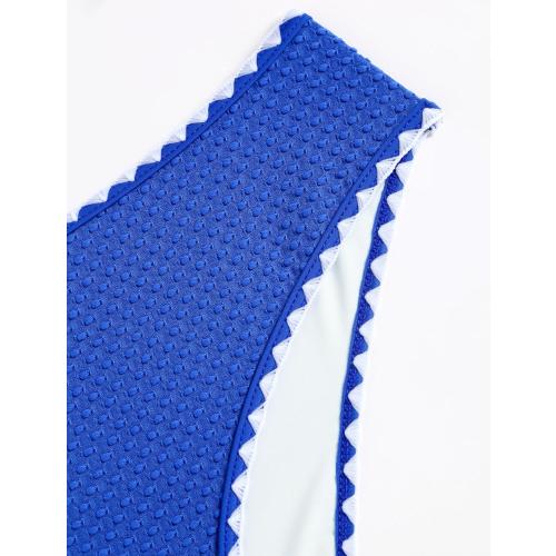 SOXE XL ...ZAFUL Women's High Cut Bandeau Bikini Set Strapless Solid Color 2 Pieces Bathing Suit Swimsuit