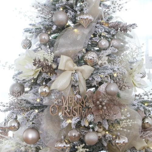 Sea Team 41-Pack Christmas Ball Ornaments with Strings, 40mm/1.57-Inch Small Size Baubles, Shatterproof Plastic Christmas Bulbs, Hanging Decorations for Xmas Tree, Holiday, Wedding, Party, Champagne