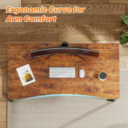 Huuger Folding Desk for Small Spaces, 39.3 Inch Foldable Computer Table, for Home Office, Study, Bedroom, Dorm, Space Saving, Small Writing Work Office Computer Desk, Easy to Fold, Rustic Brown