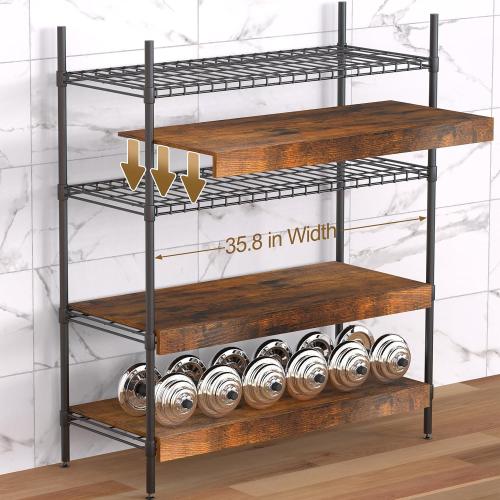 MyLifeUNIT Wire Shelf Covers, 4 PCS Wood Wire Rack Covers for Pantry, Closet, Laundry Room (35.8 W x 16 D)