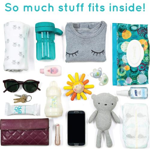 Swanoo Stroller Caddy Organizer With Cup Holder, Non Slip Straps Bag for Phone, Pet Stroller Accessories, Universal Fits Uppababby Vista v2 Wonderfold Wagon, Doona and More