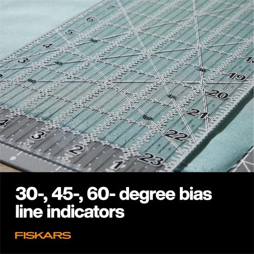 Fiskars Sewing Ruler (6x 24) - Sewing and Quilting Ruler with Gridlines - Arts and Craft Supplies - Clear/Black