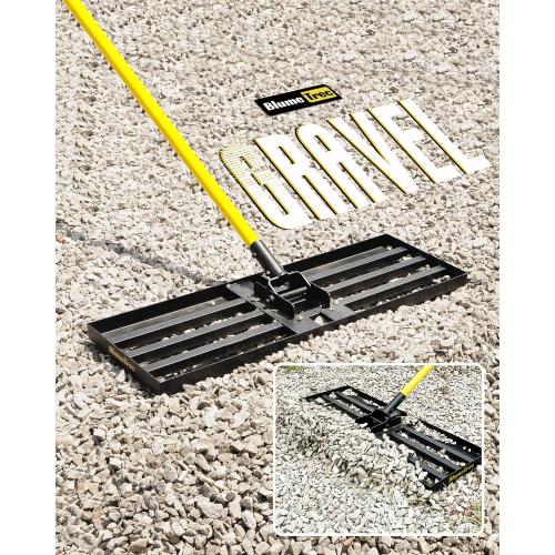 Lawn Leveling Rake, 30x10 Heavy Duty Sand Leveling Tool with 7FT Long Handle, Steel Golf Rake for Soil, Compost, Gravel, Lawn Leveler for Yard, Garden, Golf Course, Landscaping Level Tool