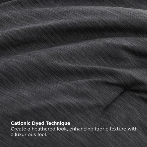 Bedsure King ? Comforter Set Gray ?- Bed in a Bag Queen Size Bedding, Cationic Dyed Bed Set Gift for Family, Black Soft Bedding for All Seasons Comforter with Sheets, Pillowcases