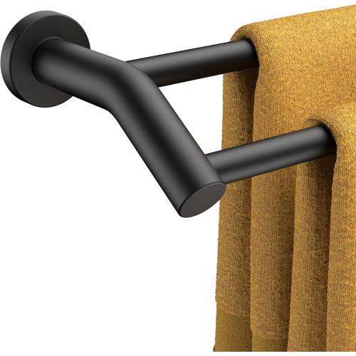 Size 24 Color Black Double Towel Bar 24 Inch, Heavy Duty SUS304 Stainless Steel Dual Towel Racks for Bathroom Wall Mount, Space Saving Towel Rod Towel Holder Rail, Matte Black
