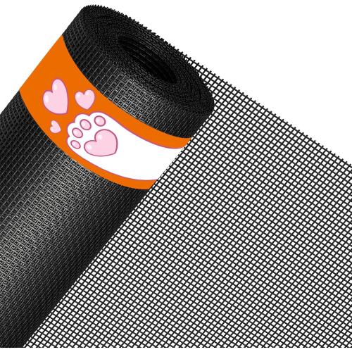 MAGZO Pet Proof Window&Door Screen Replacement Mesh, 48 W x 99 L, Black