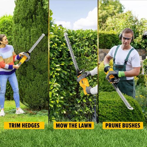 Hedge Trimmer Compatible for Dewalt 20V 60V Battery，Cordless Electric Hedge Trimmer with 1600RPM Brushless Motor, 22'' Dual-Action Blade with 3/5'' Cutting Capacity (NO Battery) ‼️unused‼️