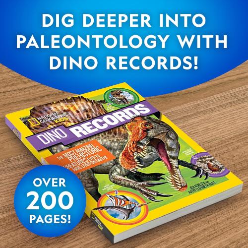 NATIONAL GEOGRAPHIC Dino Fossil Dig Kit & Dinosaur Book for Kids- Excavate a Replica Dinosaur Tooth Fossil and Study Paleontology with a Full-Color Dinosaur Activity Book for Kids (Amazon Exclusive)