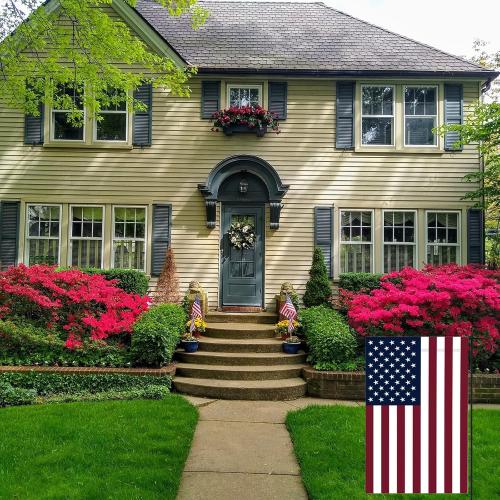 No pole just flag American Flag USA Garden Flag 12 x 18 - Patriotic Double Sided Small Flags for Yard
