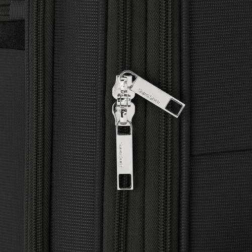 Samsonite Carry-On Soft-Sided Expandable 21-Inch Element Suitcase: Airline Approved for Most Major Airlines, Durable, 360° Spinner Wheels, Adjustable Handle, 2 Front & Side Pocket- Black